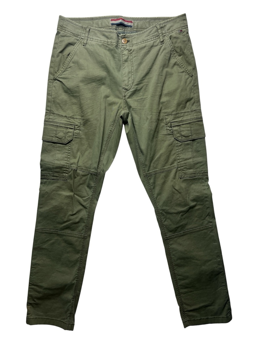 Tommy Hilfiger Olive Green Cargo Pants with Utility Pockets